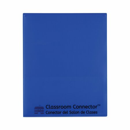 C-LINE PRODUCTS Classroom Connector Folders, 11 x 8.5, Blue, 25PK 32005